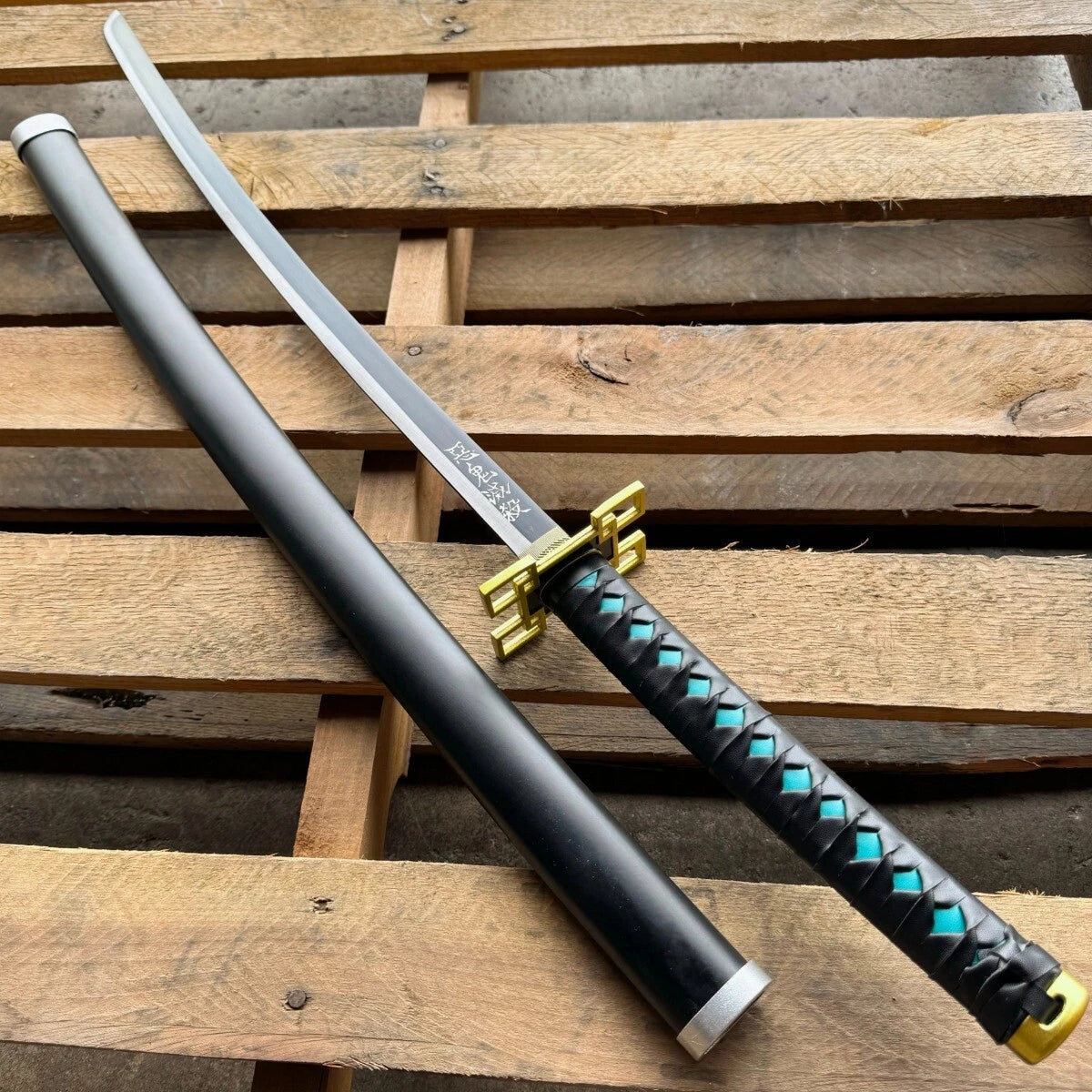 Premium Demon Slayer Hashira Nichirin Katana Replica – High-Quality Metallic Samurai Sword with Scabbard (Giyu, Rengoku, Tokito, Mitsuri)