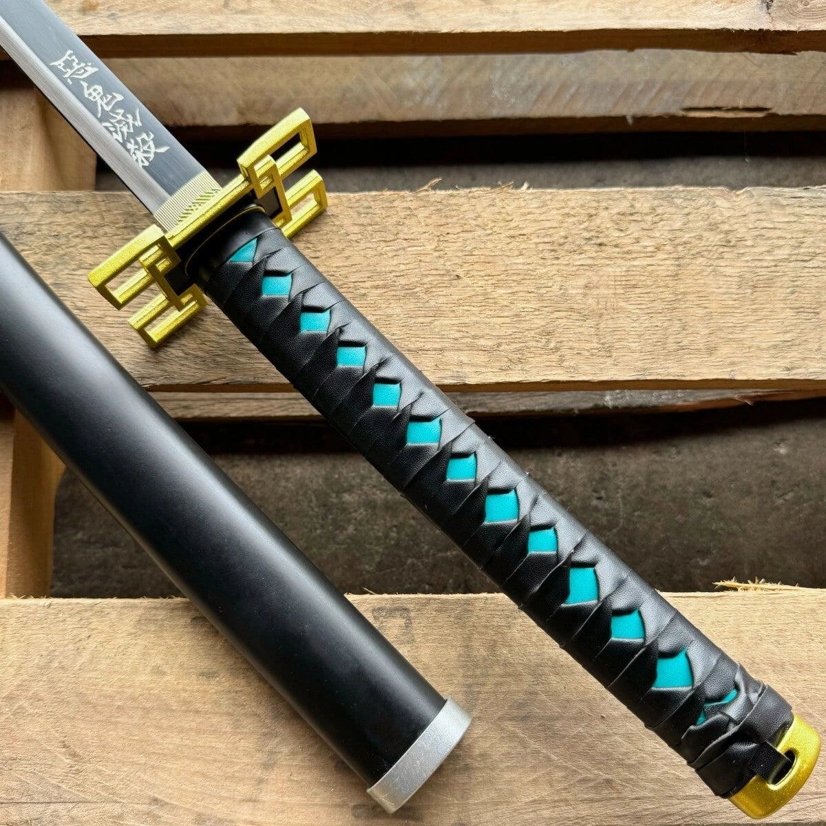 Premium Demon Slayer Hashira Nichirin Katana Replica – High-Quality Metallic Samurai Sword with Scabbard (Giyu, Rengoku, Tokito, Mitsuri)