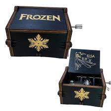 DISNEY "FROZEN" ELSA ANTIQUE WOODEN MUSIC BOX