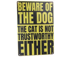 Beware of the Dog Metal Sign – Premium Vintage Novelty Pet Warning Wall Art