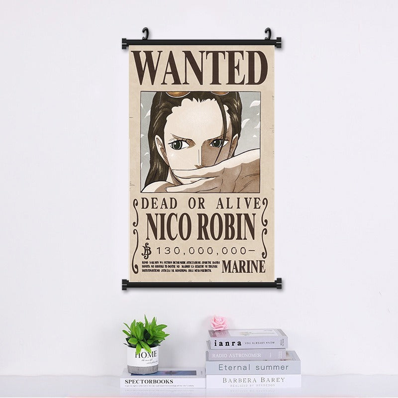 One Piece "Devil Child" Nico Robin Wanted Poster Wall Scroll