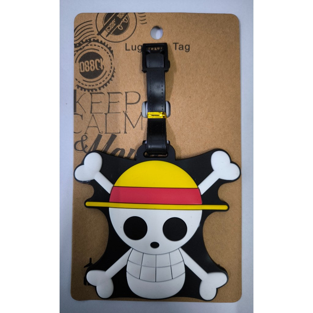 One Piece "Straw Hat Jolly Roger" Rubber Luggage Tag - Pirate Crew Emblem
