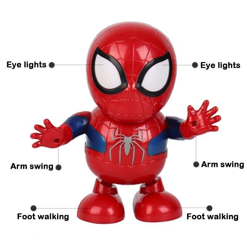 Super Hero Dancing Spider-Man Interactive Toy Figure – Musical & LED Light-Up Action Toy | Geekzilla