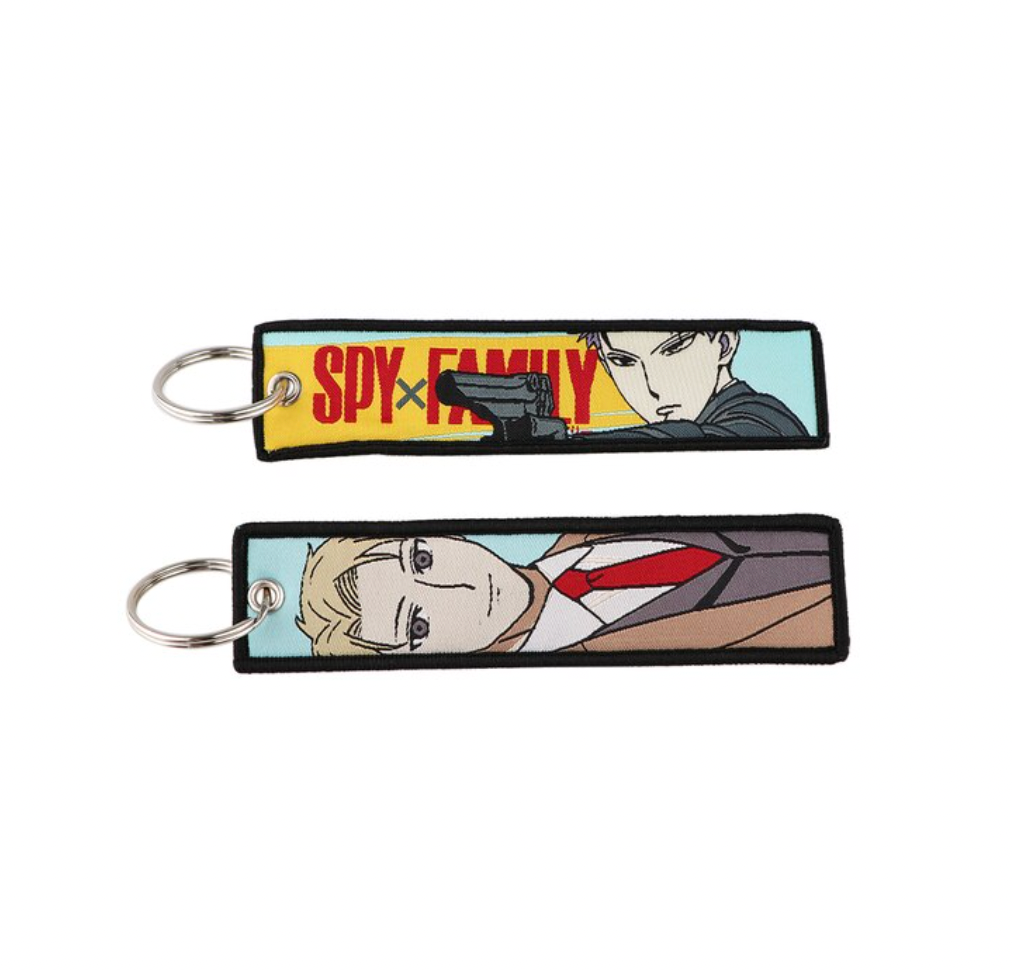 SPY × FAMILY EMBROIDERED FLIGHT TAG KEYCHAINS