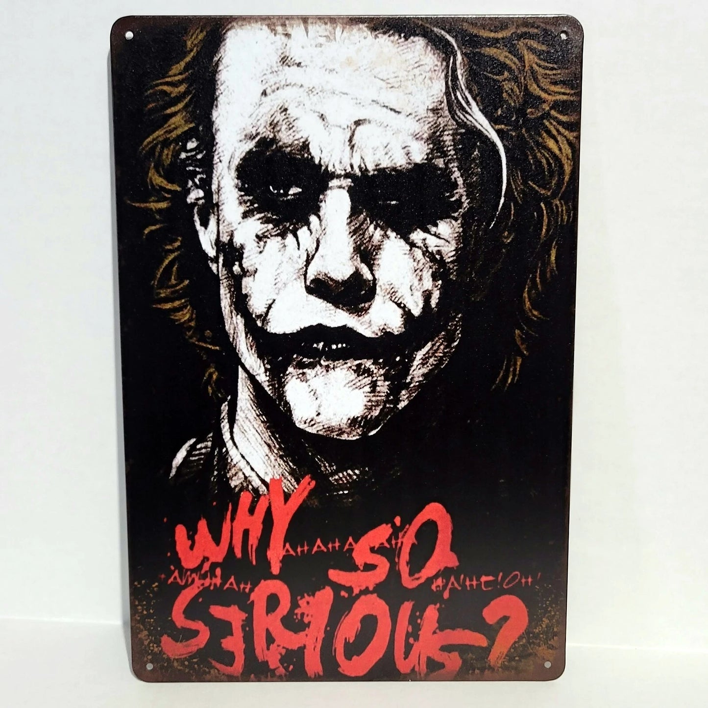 The Joker "Why So Serious?" Metal Poster