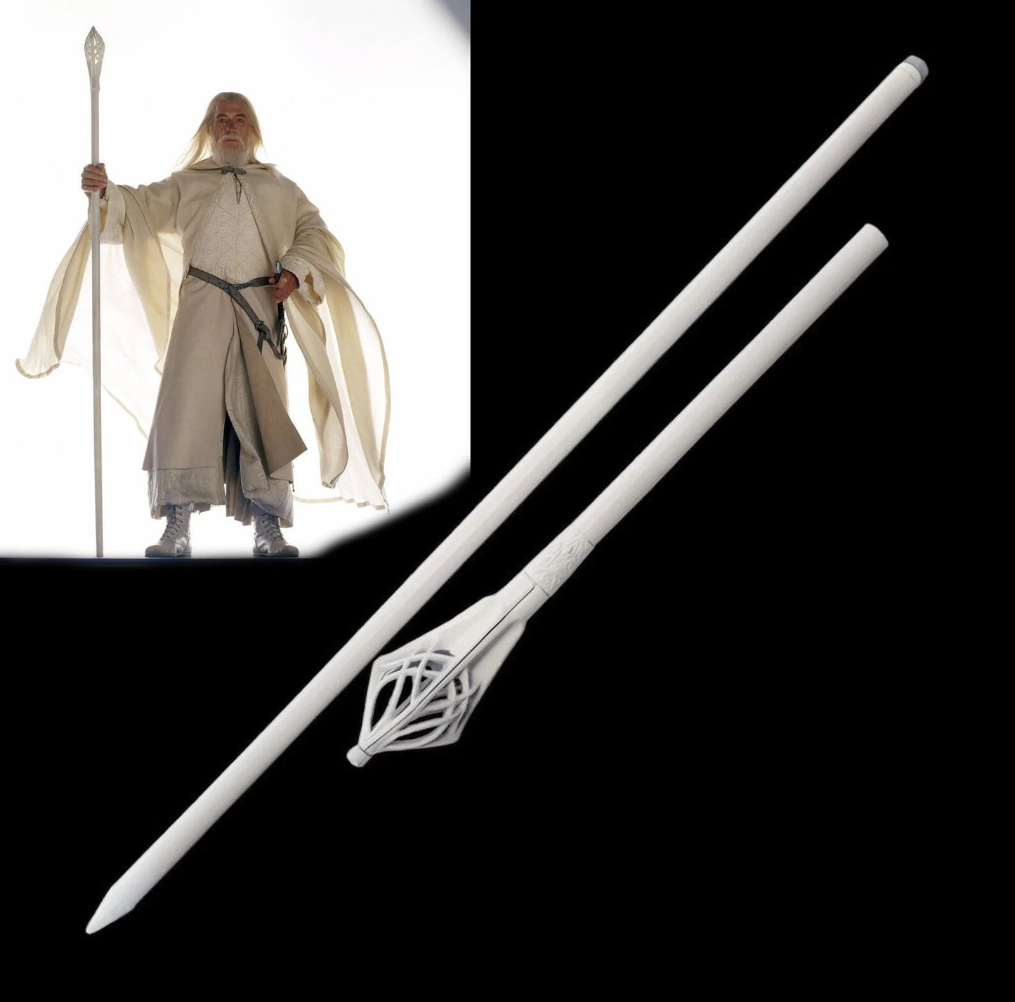 Lord of the Rings "Staff of Gandalf the White" – Premium Life-Size Replica