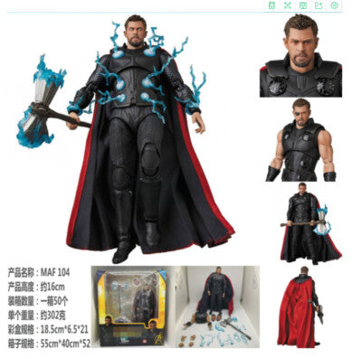 MAF 104 Thor Action Figure – Endgame Collector Edition with Stormbreaker & Lightning Effects | Geekzilla