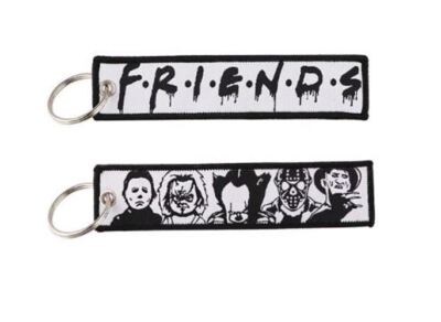 FRIENDS EMBROIDERED CLOTH KEYCHAINS