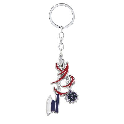 Demon Slayer "Gyomei Himejima" Nichirin Axe & Flail Premium Metal Keychain