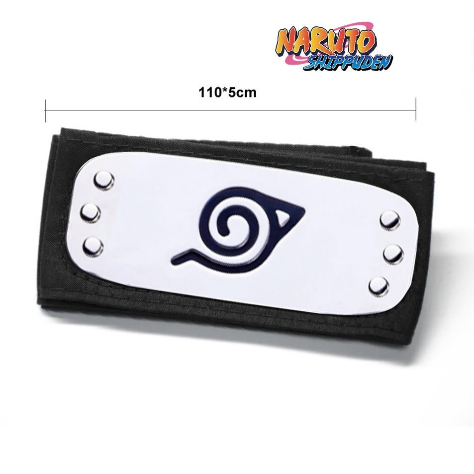 A set of 5 Naruto anime cosplay accessories including a mask, headband, gloves, and shuriken with a depiction of Kakashi Hatake.