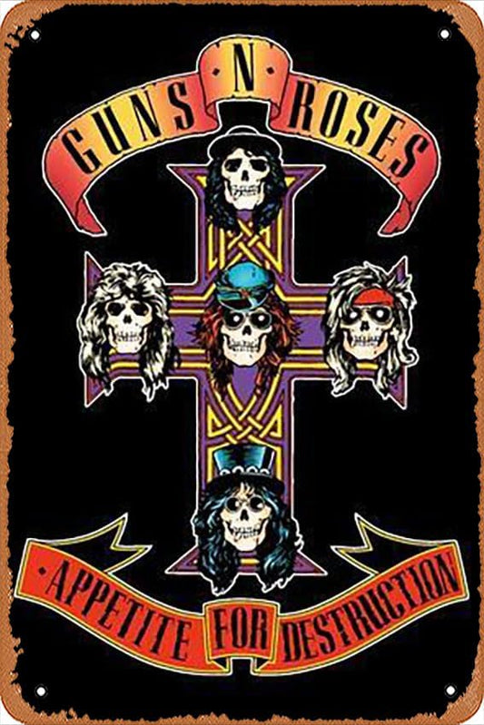 Guns N' Roses "Appetite for Destruction" Metal Poster