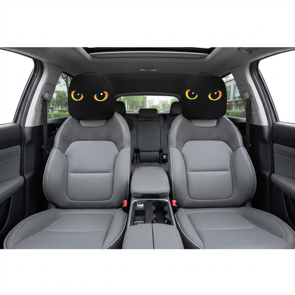 Spooky & Pop Culture Stretchable Car Headrest Cover Protectors - Choose Your Design