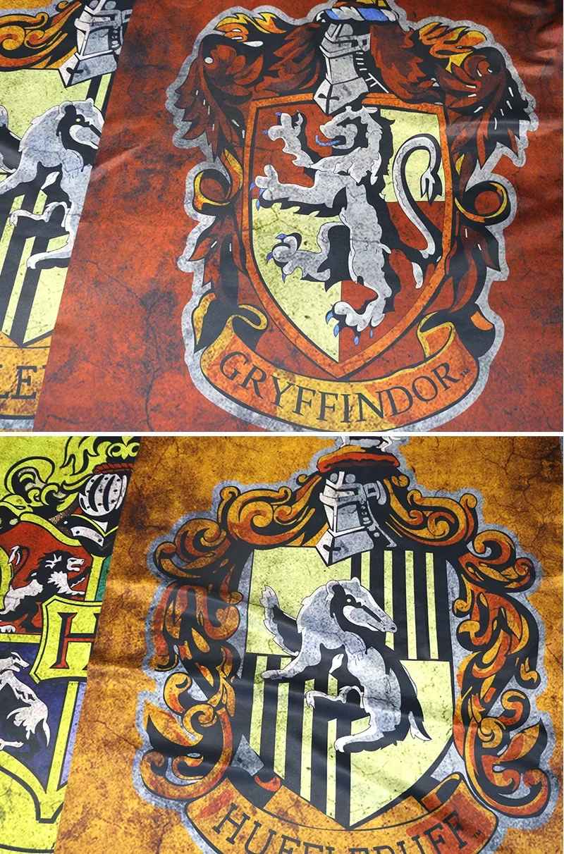 Harry Potter Banner –  Hogwarts Flags (Gryffindor, Slytherin, Hufflepuff, Ravenclaw & School Crest | 75x125cm)