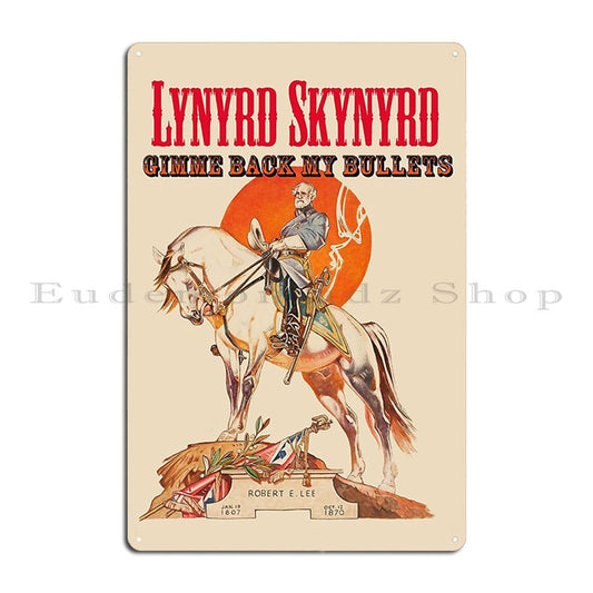 Lynyrd Skynyrd "Gimme Back My Bullets" Vintage Rock Metal Poster
